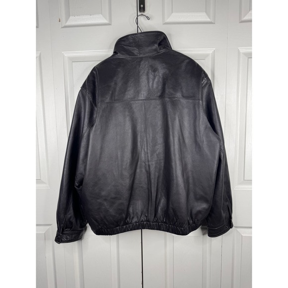 Men's Vintage Lord and Taylor Dark Brown Leather Jacket Size XL - Picture 8 of 10